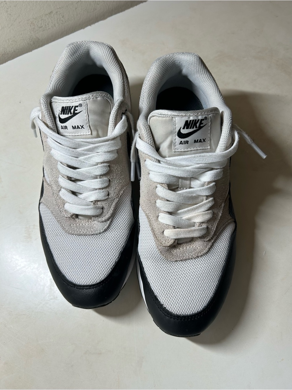 Nike Air Max Men's White, Black & Light Gray Running Sneakers